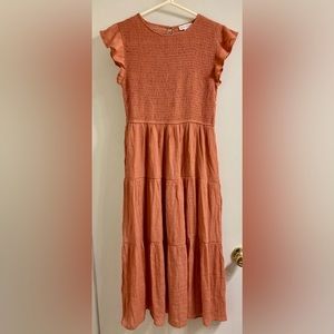 Midi length smocked dress NWT